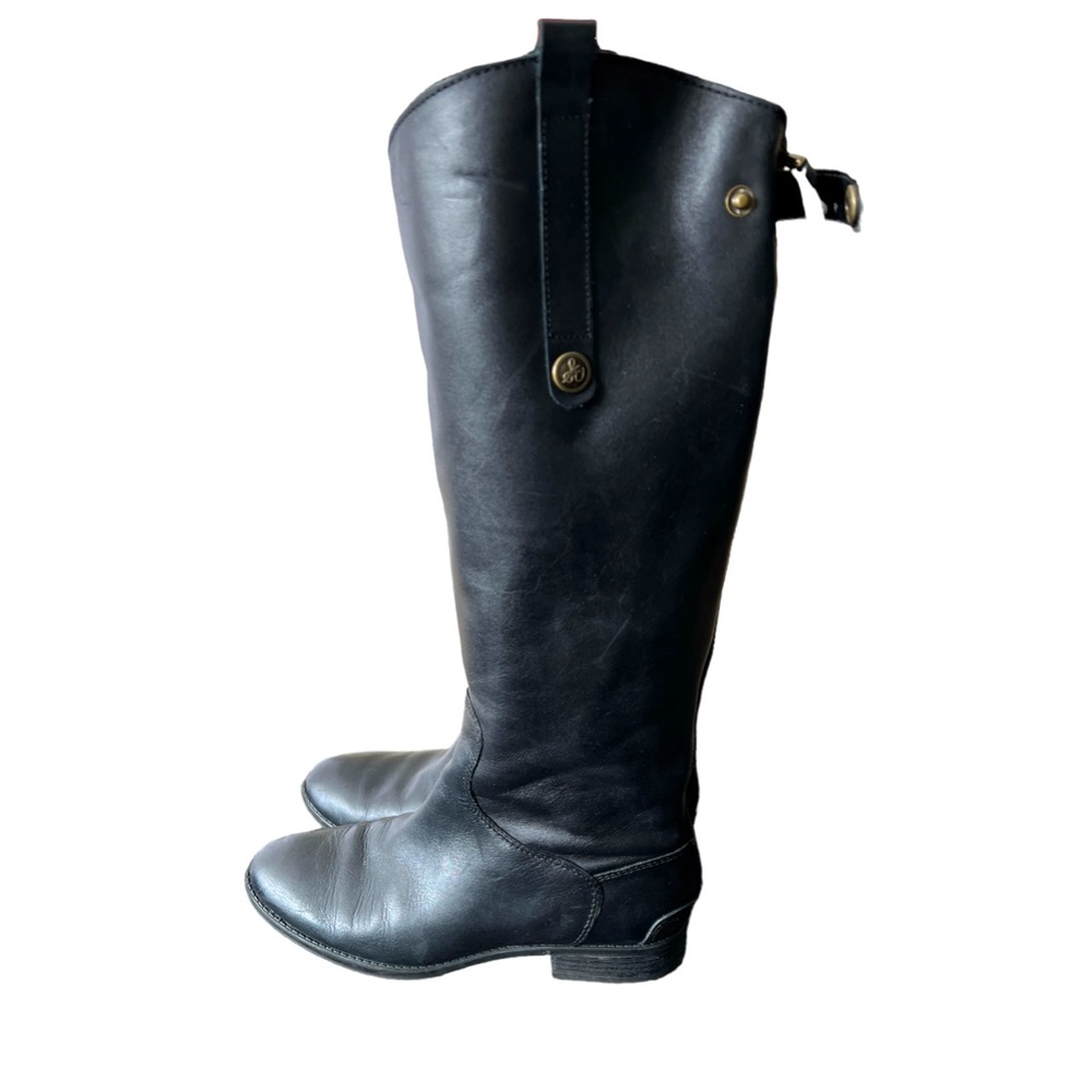 SAM Edelman Black Penny Leather Riding Boot